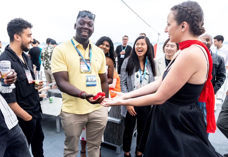 Rosemary Reid Performs Mingling Magic At Your Party.