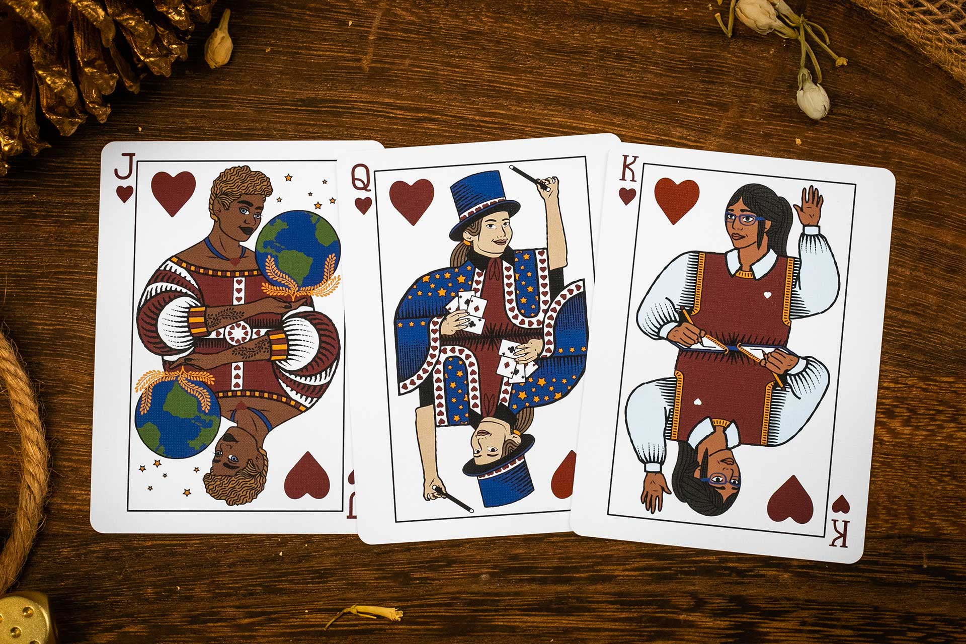 Sisterhood Playing Cards Hearts Design